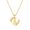 B, variant on 2024 Stainless Steel Gold 26 Letters Flower Necklace Adjustable Unisex Jewelry-B