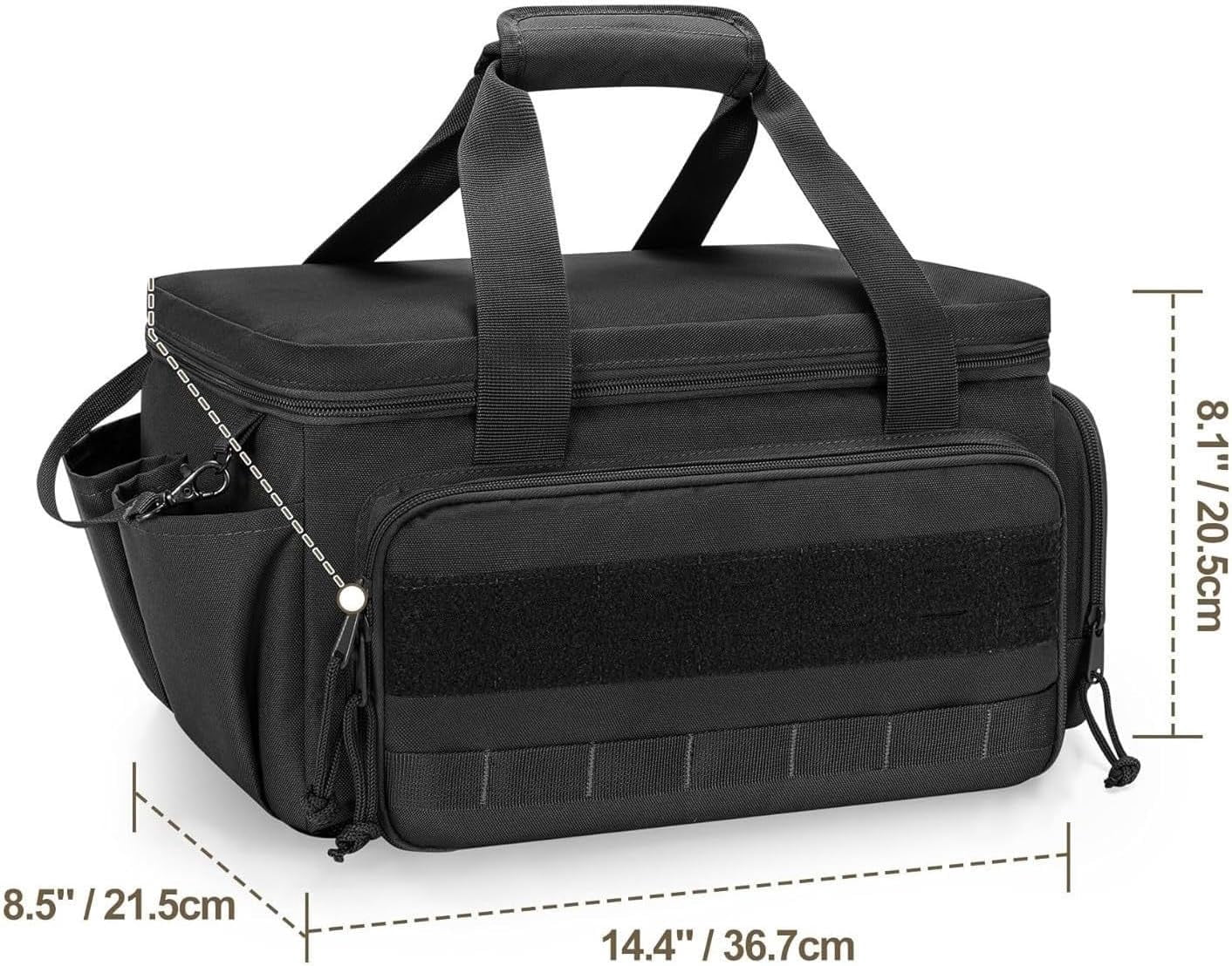 14-Inch Heavy-Duty Canvas Tool Bag,Large Capacity Hand Tool Storage Organizer with Adjustable Shoulder Strap,For Electrician, Plumber, Handyman (B)