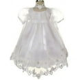 thumbnail image 5 of New Baby Infant Girl Toddler Christening Baptism Bonnet Formal Dress White 0-30M, 5 of 7