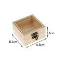 thumbnail image 3 of Wooden Storage Box Plain Wood With Lid Multifunction Square Hinged Craft Gift Boxes For Storage Decoration, 3 of 7