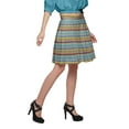 thumbnail image 3 of Moomaya Short Length Pleated Cotton Printed Mini Skirt For Women Casual Clothing, 3 of 6