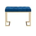 thumbnail image 4 of Powell Julius Velvet Ottoman, Gold/Navy, 4 of 7