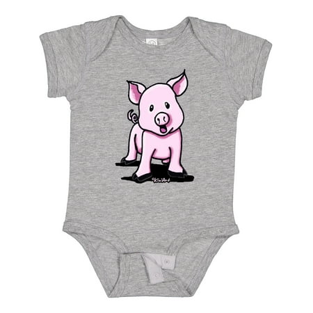 

Inktastic Screaming Piggie Boys or Girls Baby Bodysuit