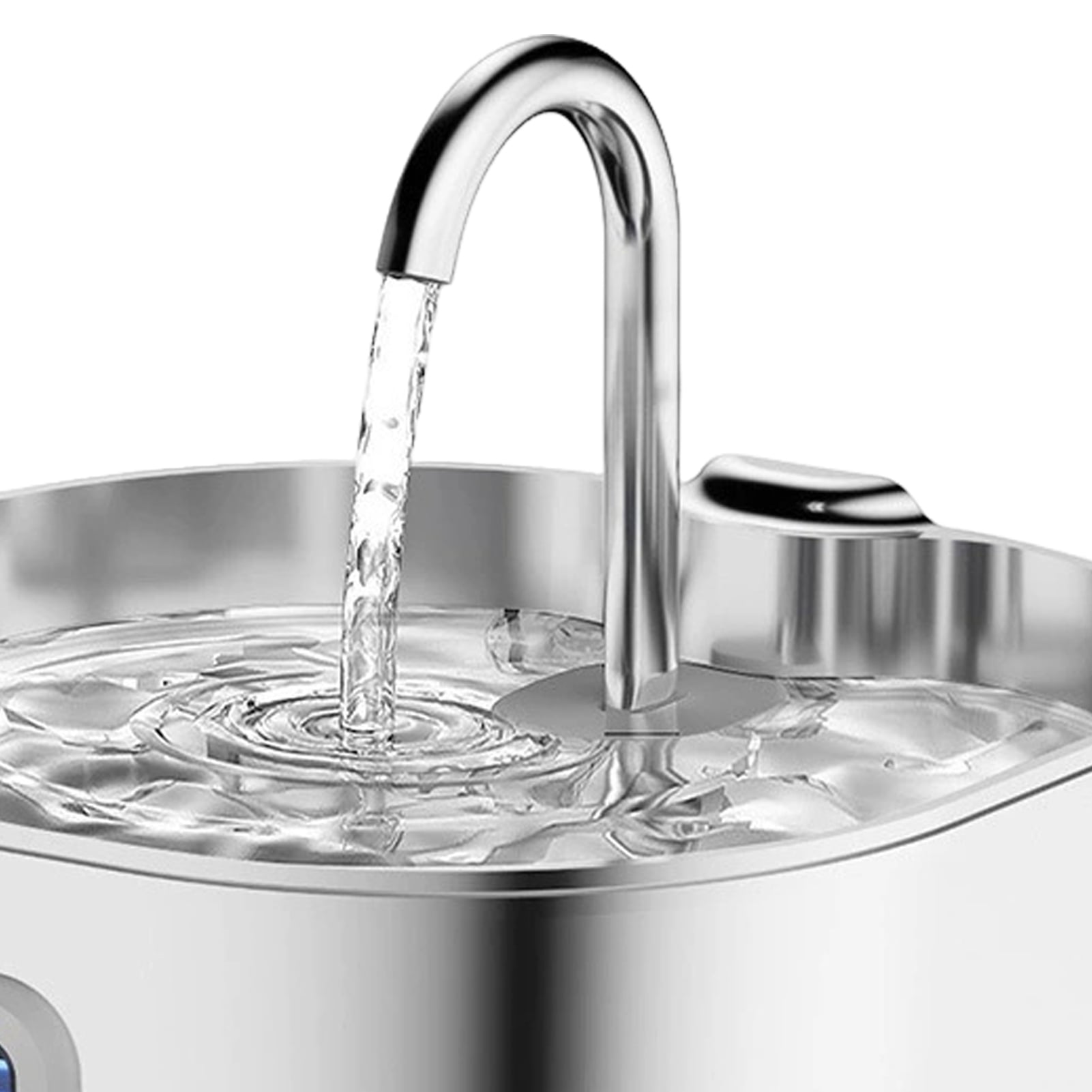YIFAEUX Dog Water Fountain Stainless Steel 2.2L Automatic Pet Drinking Fountain Silent Low-Noise Purify Water Fountain for Home Indoor Dogs