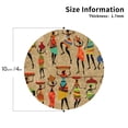 thumbnail image 2 of Honeii Dancing African Women Print Leather Coaster Set of 4, Ideal for Safeguarding Your Furniture from Drinks Spills and Effortless Cleanup-Round Shape, 2 of 6