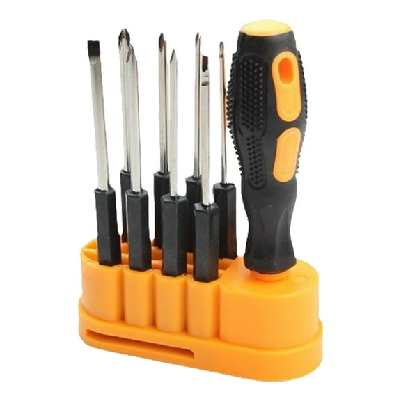 Multipurpose 8 Piece Screwdriver Set with Magnetic Heads and Ergonomic Handle Design for Easy Handling and Efficiency