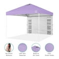 thumbnail image 4 of Best Choice Products 10x10ft Easy Setup Pop Up Canopy, Portable Tent w/ Side Wall, 1-Button Push, Case - Lilac/White, 4 of 8