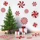 thumbnail image 1 of Calcomanías navideñas para piso, 14 unidades, grandes, con menta, para pared, decoración de fiesta navideña de Candyland, 1 of 5