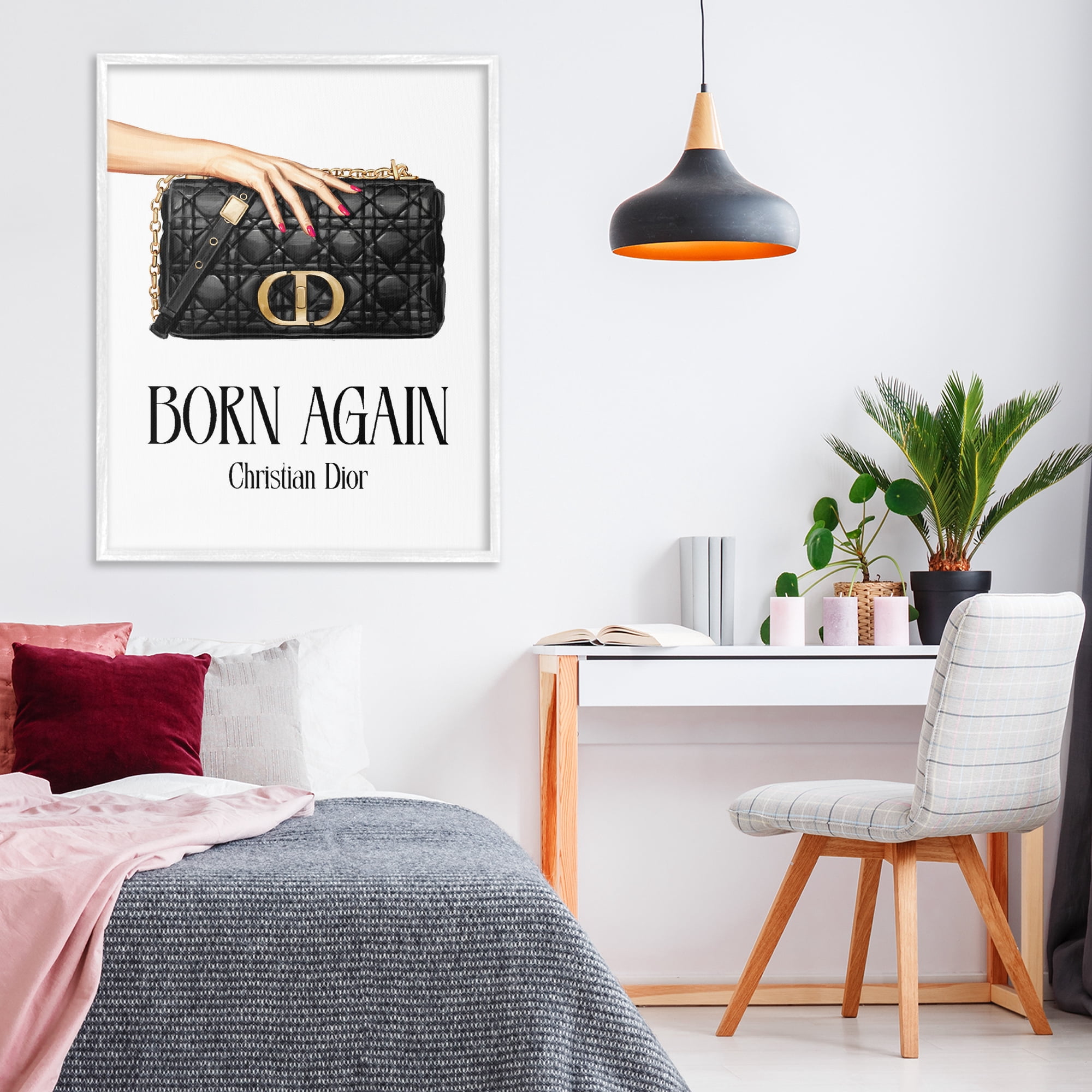 Stupell Industries Born Again Christian Luxury White Framed Giclee Art, design by Ziwei Li