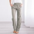 thumbnail image 2 of HAOYUNL Womens Linen Pants/Linen Pants Women/Cotton Linen Pants Women//Plus Size Linen Pants//Linen Beach Pants Women//Loose Pants for Women Summer S-XXXL, 2 of 9