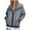 Grey, variant on Corduroy Jacket for Women 2025 Long Sleeve Casual Zip Up Sweatshirt Hoodie with Pockets Coat Outerwear