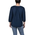 thumbnail image 3 of NY Collection Women's Petite 3/4 Sleeve Swiss Dot Top, 3 of 4