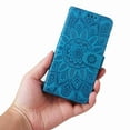 thumbnail image 5 of Mantto for Samsung Galaxy A32 5G Wallet Case, [Flower Embossed] Premium PU Leather Wallet Flip Protective Phone Case Cover with Card Slots and Stand for Samsung Galaxy A32 5G,Blue, 5 of 8