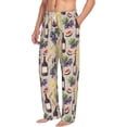 thumbnail image 2 of Daiia Watercolor Bottles And Glasses Men's Sleep Pant with Pockets and Drawstring,Pajama Pants-Small, 2 of 9