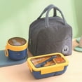 thumbnail image 2 of Clearance! Bento Lunch Box, Yoaney Portable Lunch Box Microwave Heating Leak Proof Lunchbox with Tableware for Travel Picnic Work (Color : 850Ml White), Blue3, 2 of 4