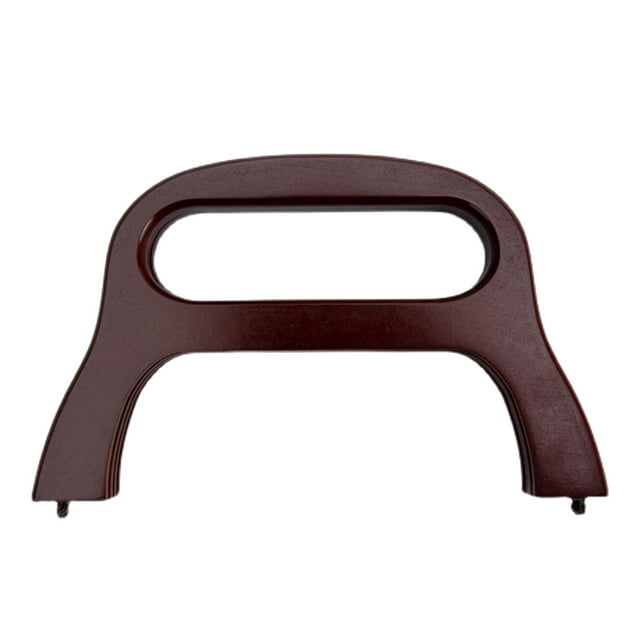 Asa de bolsa de madera duradera, accesorio de repuesto, soportes de costura, fácil de usar, artesanías de bricolaje, asa de monedero hecha a mano para Marrón Baoblaze Manija de bolsa colgante