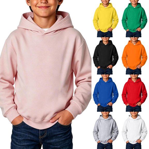 Child Girls Boys Hoodies Casual Long Sleeve Hooded Sweatshirt Pullover with Pockets Fashion Hoodies for Girls Boys