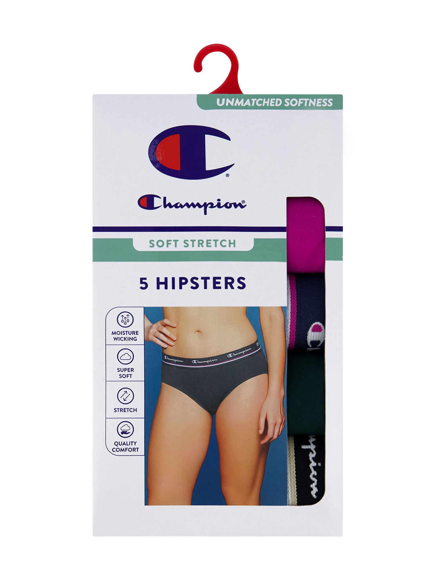 Champion Women’s Hipster Underwear, 5 Pack, Sizes S - 2XL