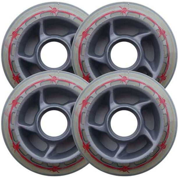 BARBED WIRE 80mm 80a OUTDOOR Inline Skate Wheels 4Pack