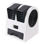 USB Mini Air Conditioner Portable cooling fan Double Personal Cooling Fan Double Air Outlet Summer Desktop Air Cooler Fan