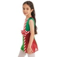 thumbnail image 2 of YiZYiF Kids Girls Christmas Elf Costume Dress Sleeveless Shiny Sequin Leotard Skirted Dance Wear Red 10, 2 of 7