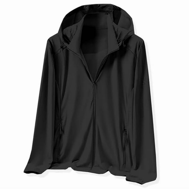 Chaqueta de protección solar Cromoncent para mujer UPF 50+, color negro