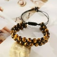 thumbnail image 5 of RSAMD 8MM Tiger Eye Bracelet Healing Natural Stone Bead Adjustable Unisex Yoga Braclet-15, 5 of 8