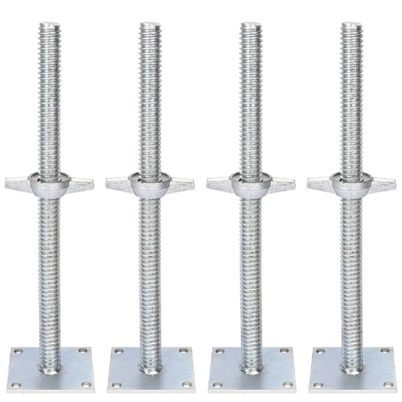 Qunbio Adjustable Leveling Jacks 4 pack, 18.2" Adjustable Height & 4000lbs Total Load Capacity, Solid Screw Jacks for Baker-Style Scaffolding
