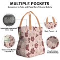 thumbnail image 3 of Pioneer Flower Floral Print Pattern Drawstring Lunch Bag Women - Drawstring Lunch Bag Insulated for Work Office - Stain-Resistant Large Lunchbags for Women with Multi-Pockets, 3 of 6