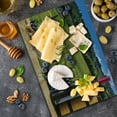 thumbnail image 5 of Winery Cutting Board, Red Wine Bottles with Grapes on Timber Board Tuscany Italian Terrace Scenery, Decorative Tempered Glass Cutting and Serving Board, Large Size, Green Blue Brown, by Ambesonne, 5 of 5