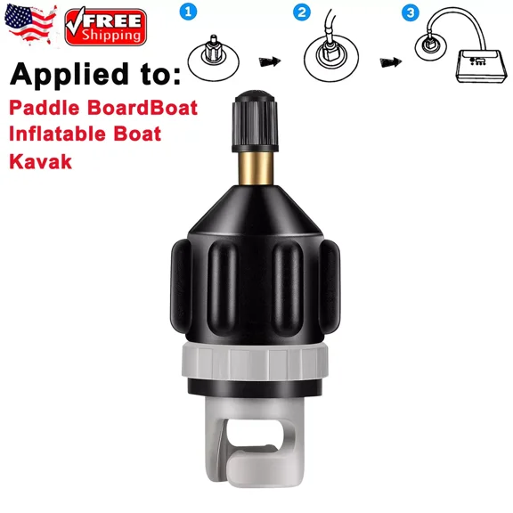 Air Valve Adapter, Inflatable Boat SUP Pump Adaptor, Multifunction SUP Pump Adaptor Compressor Air Valve Converter for Stand Up Paddle Board, Inflatable Bed, for Canoe Kayak-1PCS