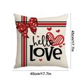 thumbnail image 3 of Fundas de almohada DcGZvy, tamaño estándar, de lino, 45 x 45 cm, decorativas, estilo bohemio, con estampados de San Valentín y cuadradas., 3 of 6