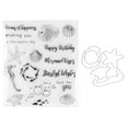 thumbnail image 1 of Die Cuts, TPR Carbon Steel Material Clear Stamps Light Weight Decorative Clear Imprint  For Envelopes For Diaries, 1 of 8