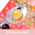 thumbnail image 5 of Ice Hockey Machine Mini Round Ice Cube Mold with Lid for Cocktail Whiskey Tea Coffee (Pink), 5 of 5