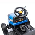thumbnail image 5 of 24V Kids Ride on Tractor with Remote Control, Dual Motors Electric Battery Powered Motorized Vehicle w/ Trailer, Bluetooth Music, Outdoor Toys, Blue, 5 of 11