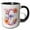 Black/White, variant on 3drose, Pretty Pastel Floral Insect Monogram Initial C, 15oz Mug