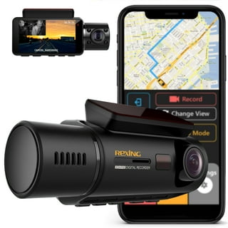 Rexing M3 1080p 3-Channel Mirror Dash Cam with Smart GPS Black