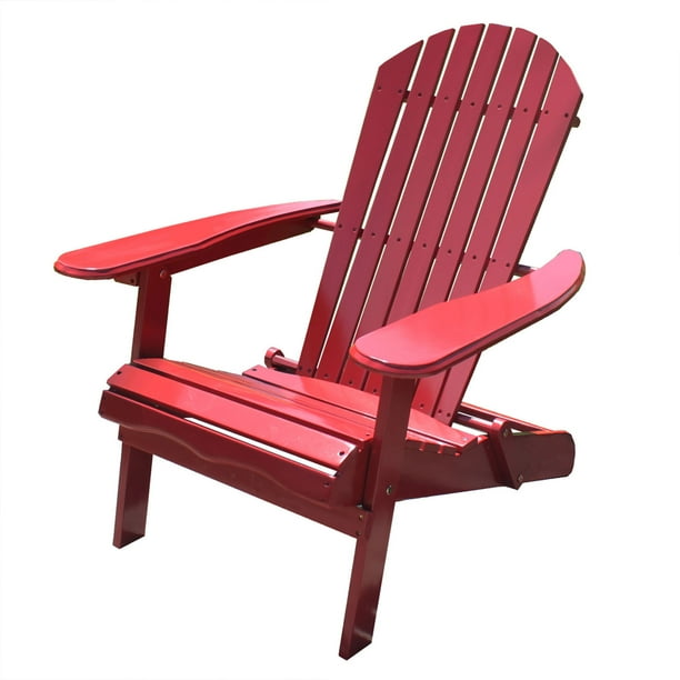 Northbeam Outdoor Portable Foldable Wooden Adirondack Deck Lounge