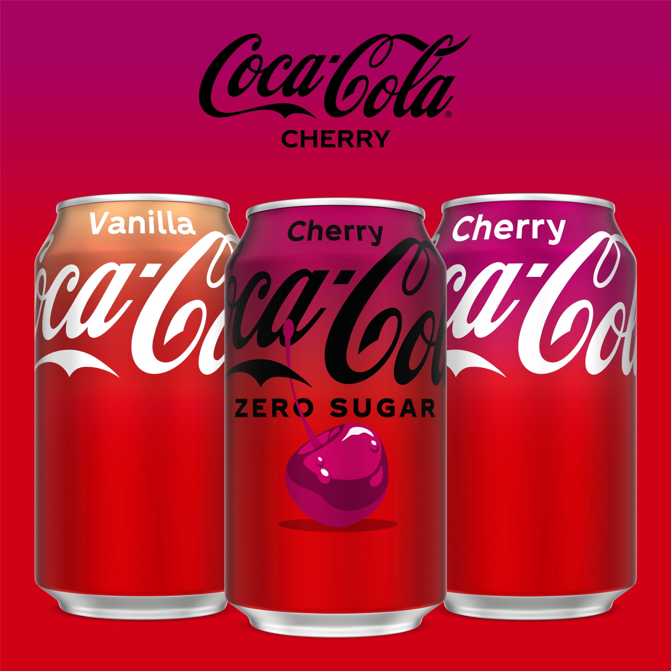 Coca-Cola Zero Sugar Cherry Soda Pop Fridge Pack Cans, 12 fl oz, 12 Pack