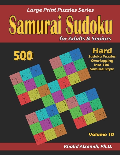 large print puzzles samurai sudoku for adults seniors