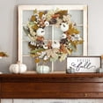 thumbnail image 5 of 22" Artificial Fall Wreath Outside Autumn Wreath for Front Door Indoor Outdoor Farmhouse Home Wall Window Festival Wedding Decor, Fall Decorations for Home, 5 of 9