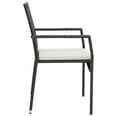 thumbnail image 6 of vidaXL 9 Piece Patio Dining Set with Cushions Black Poly Rattan, 6 of 11