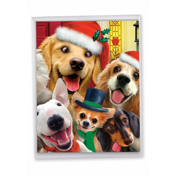1 Big Christmas Card (8.5 x 11 Inch) - Merry Christmas to Zoo Christmas Card J6652GXSG