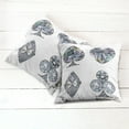thumbnail image 2 of Ambesonne Grey Throw Pillow Cover 2 Pack, Heart Shaped Diamonds, 16", Grey and White, 2 of 6
