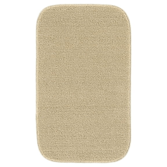 Garland Rug Gramercy Washable Polypropylene Champagne Bath Rug, 20" x 34"