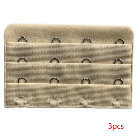 

Dido 3Pcs Bra Extenders Underwear Strap Clasp Extension 3 Rows 4 Hooks Ladies Bra Adjustable Belt Buckle