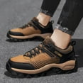 thumbnail image 2 of Mens Shoes,Outdoor Hiking Trekking Walking Casual Sports Running Shoes Lightweight Comfortable Round Toe Fashion Design,Shoes for Men,Brown,10, 2 of 9