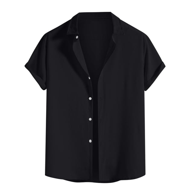 Birdeem Chemise Décontractée Mode Homme à Manches Courtes avec Col Rabattu et Boutons