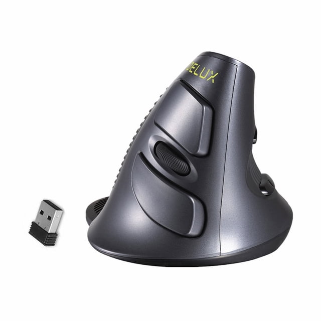 Ratón Delux M618GX 6 botones ergonómico vertical
