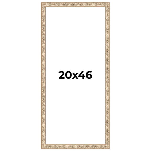 20x46 Frame White Real Wood Picture Frame Width 1.5 inches | Interior Frame Depth 0.5 inches |